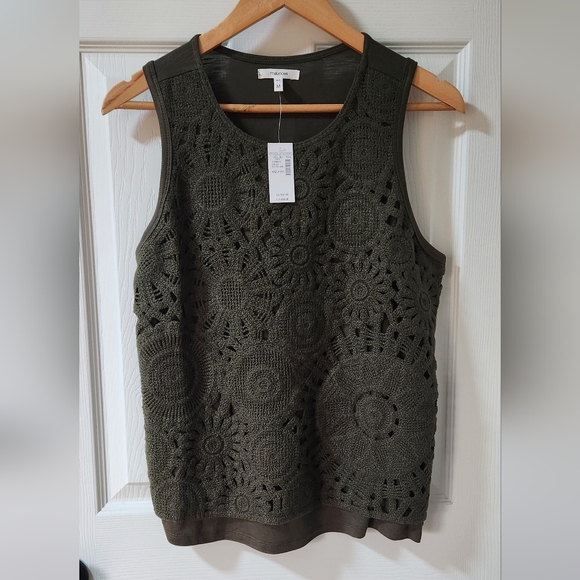 Maurices Tops - Maurices Olive Green Crochet Tank Top. Size: M
